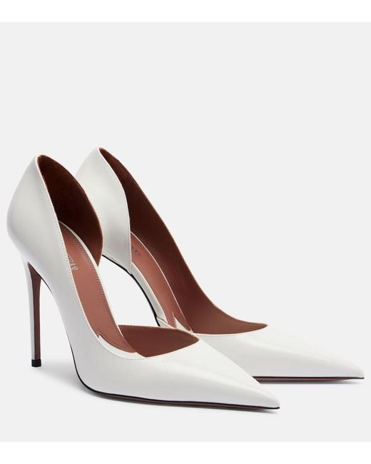 Paris Texas White Vera 105 Patent Leather Pumps