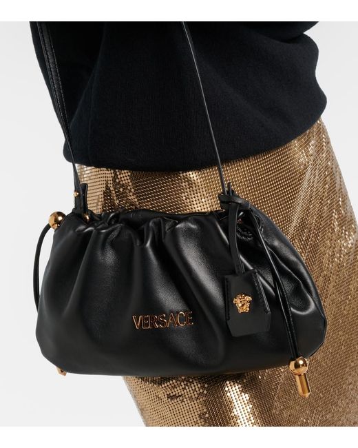 Versace Black Tag Mini Leather Tote Bag