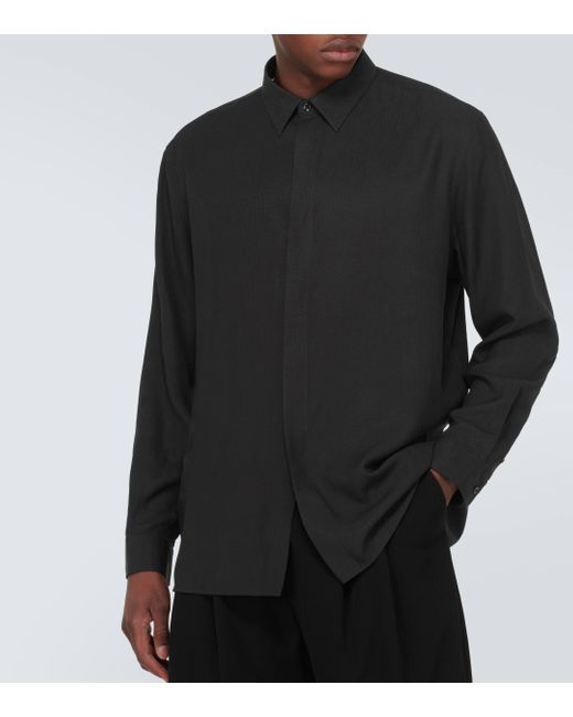 Saint Laurent Black Pique Shirt for men