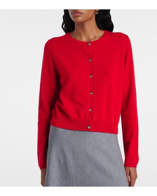 Jardin Des Orangers Red Cashmere Cardigan