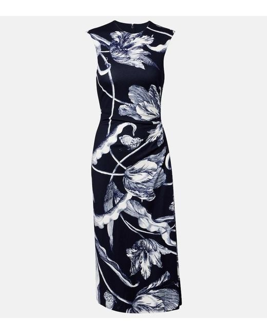 Midi Dresses Erdem de color Blue