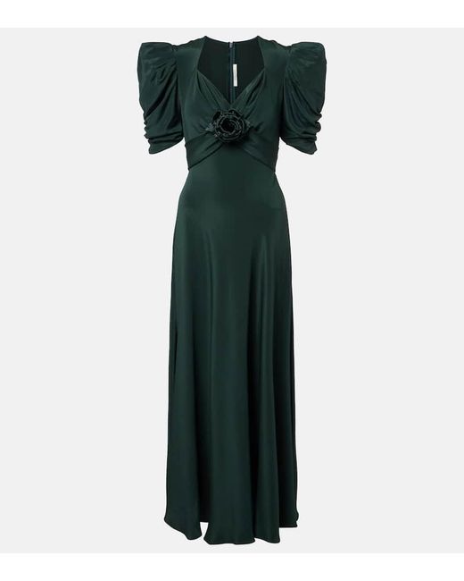 Rodarte Green Cocktailkleid Aus Seiden-Charmeuse