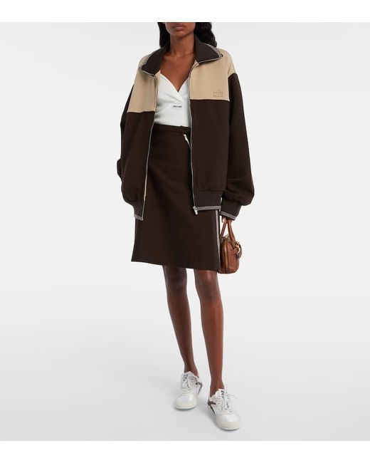 Miu Miu White Top Aus Baumwolle Mit Spitze