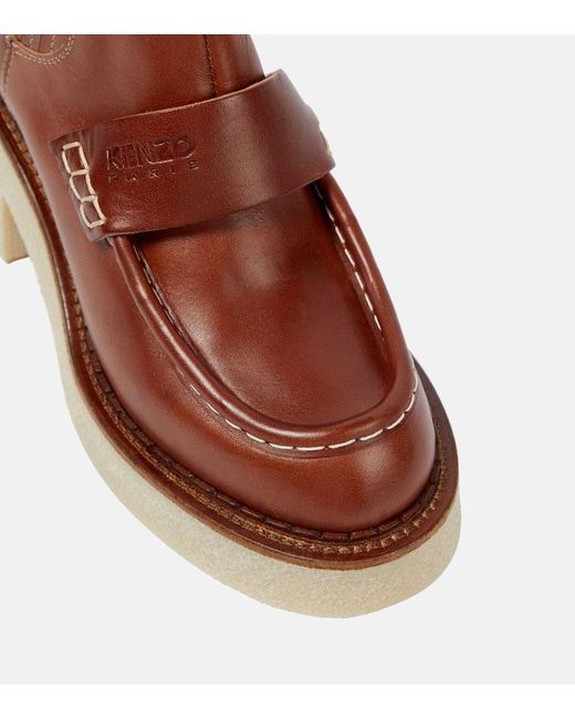 KENZO Brown Ankle Boots aus Leder