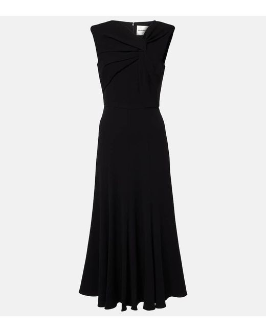 Roland Mouret Black Midikleid Aus Cady