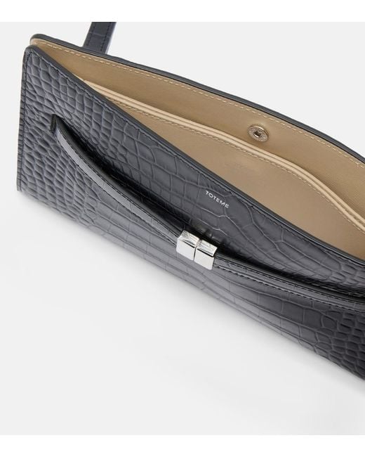 Totême  Black Small Leather Crossbody Bag