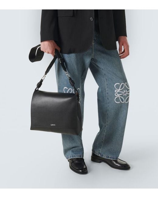 Loewe Messenger Bag Flamenco Aus Leder in Black für Herren