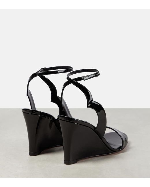 Sandalias Con Cuna De Charol Christian Louboutin de color Black