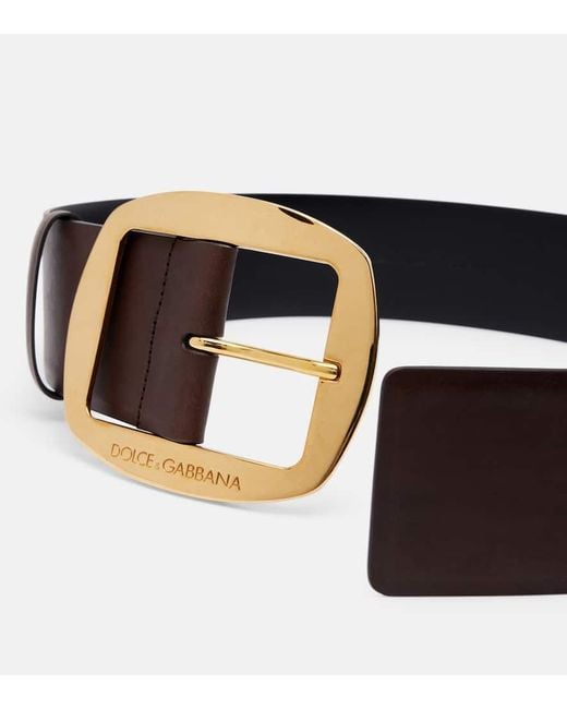 Dolce & Gabbana Black Leather Belt