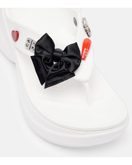 Balenciaga White X Crocs Thong Sandals