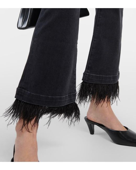 Jeans Flared Carson A Vita Alta di Veronica Beard in Black