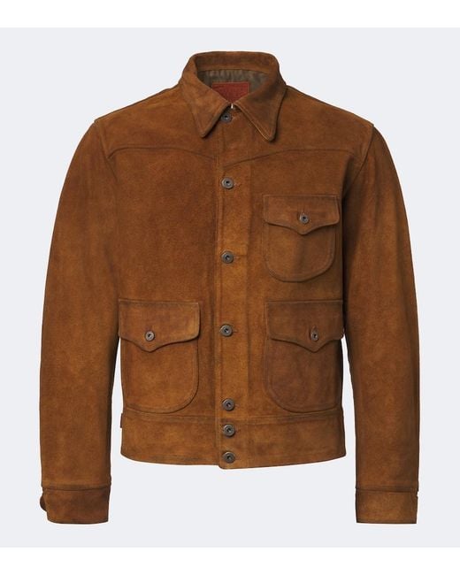 RRL Brown Alston Suede Jacket for men