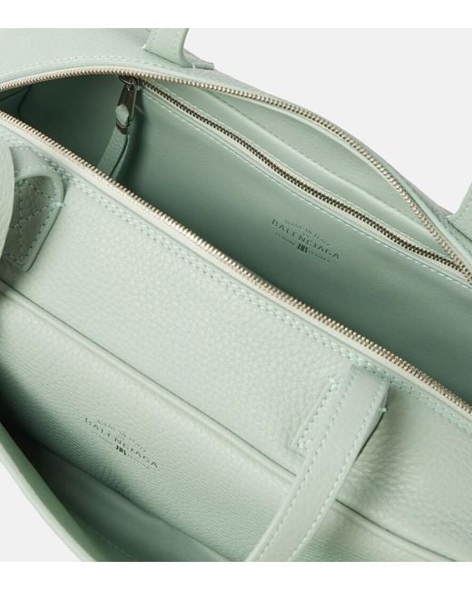 Balenciaga Green Carrie Small Leather Shoulder Bag