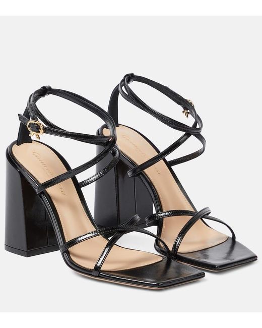 Gianvito Rossi Black Nuit Leather Sandals