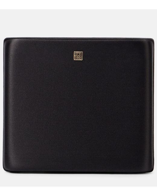 Totême  Black Satin Box Clutch