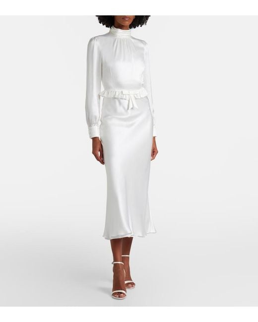 Jimmy Choo White Moza Satin Sandals