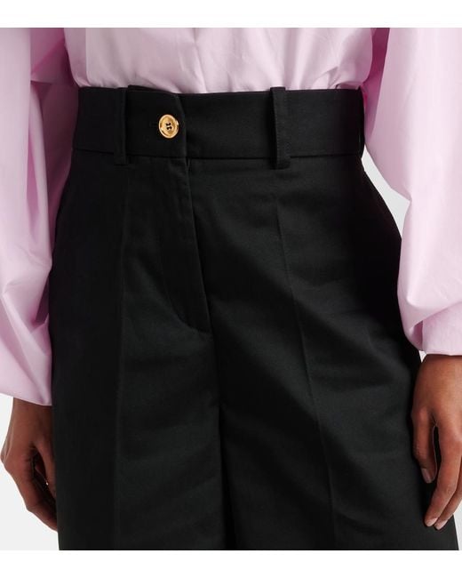 Patou Black Cotton Shorts