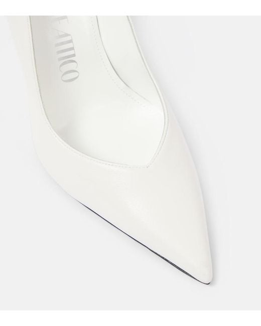 The Attico White Cheope Leather Pumps