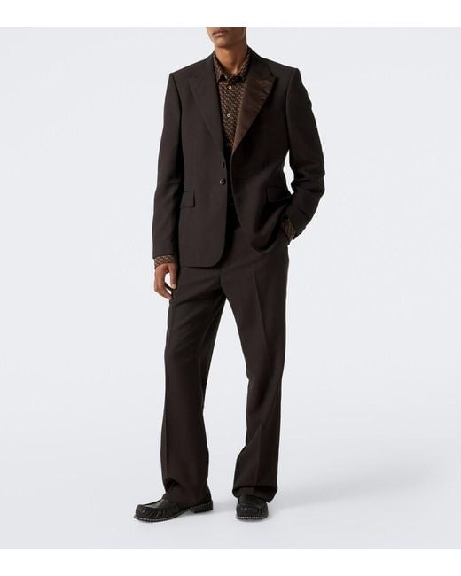 Wales Bonner Black Atto Vigin Wool Trousers for men