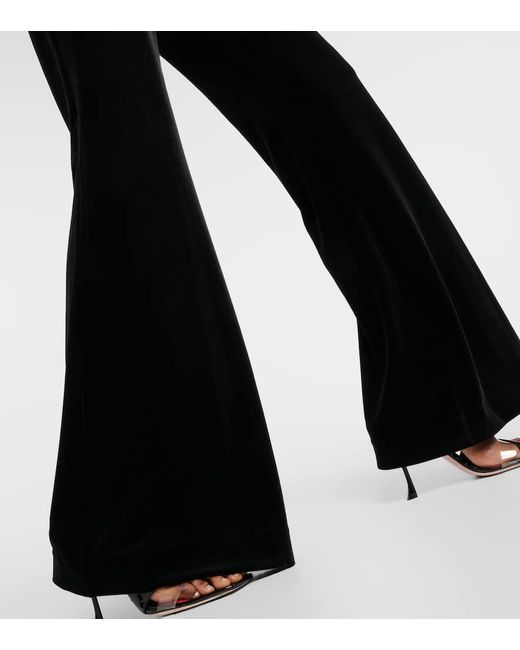 Pantalones anchos Ruthette de terciopelo Diane von Furstenberg de color Black