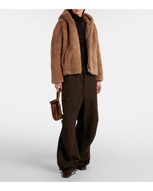 Yves Salomon Brown Wool Jacket