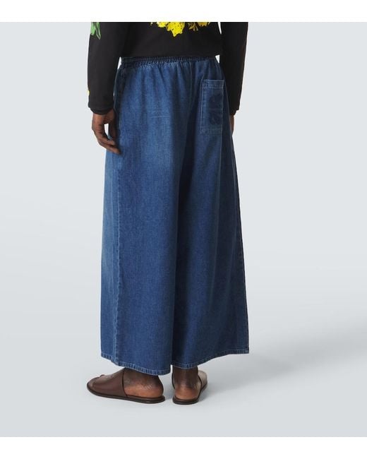 Loewe Blue Paula's Ibiza Cropped Wide-Leg Jeans for men