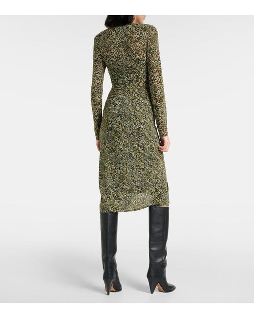Isabel Marant Green Jalilagb Draped Jersey Top