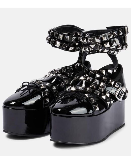 Noir Kei Ninomiya Black X Repetto Studded Platform Flats