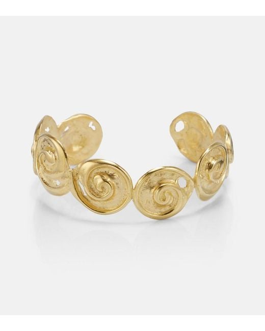 YSSO Metallic Cote 24Kt-Plated Cuff Bracelet