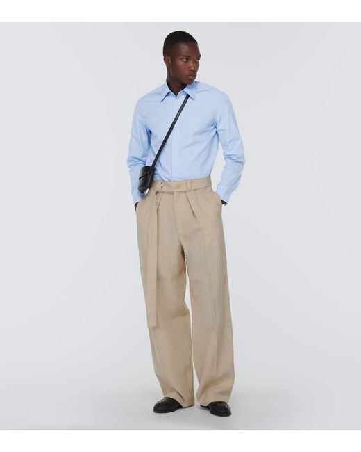 Jil Sander Hemd Aus Baumwolle in Blue für Herren