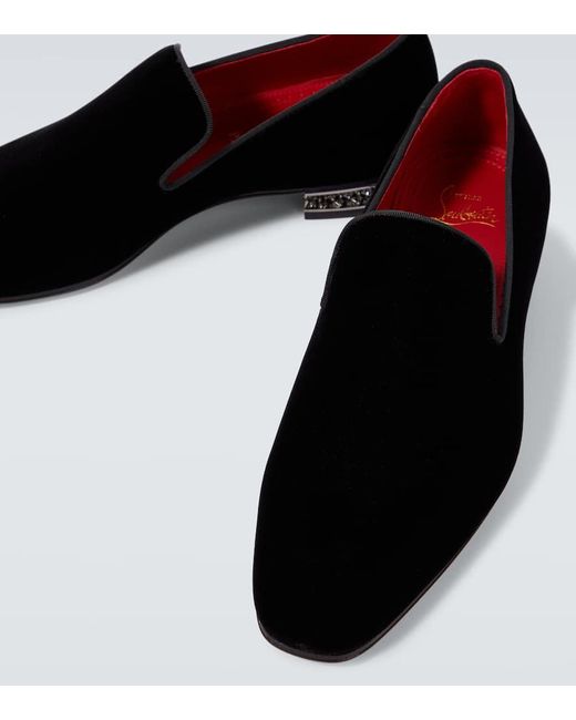 Mocasines Dandyrocks De Terciopelo Christian Louboutin de hombre de color Black