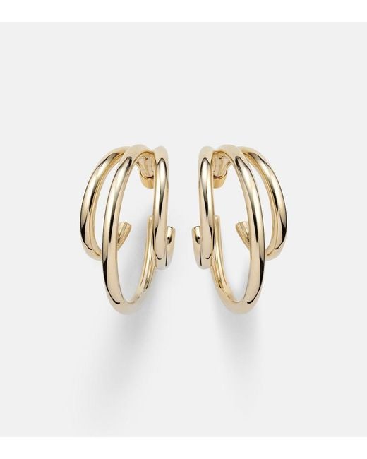Jennifer Fisher White Triple Baby 10Kt-Plated Hoop Earrings
