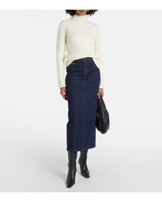 Proenza Schouler Blue Calder Denim Midi Skirt