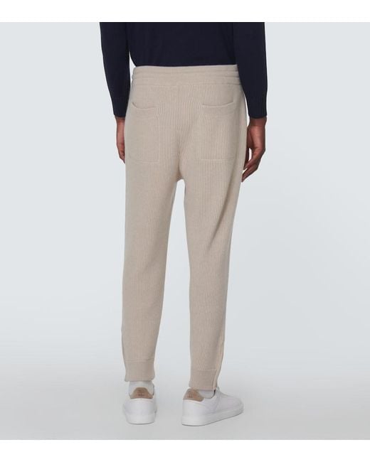Brunello Cucinelli Natural Cashmere Sweatpants for men