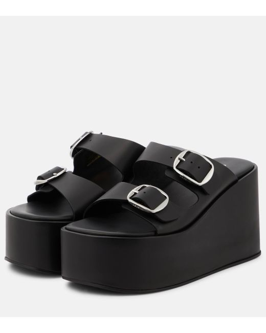 Sandales a plateforme en cuir Coperni en coloris Black