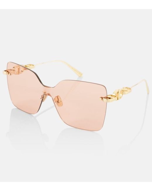 Dior Pink Cd Chain M1U Square Sunglasses