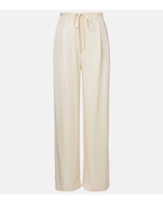Rohe White High-Rise Wide-Leg Pants