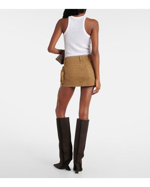 The Attico Brown Chic Regular Fit Mini Skirt