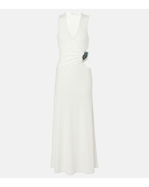 Christopher Esber White Moodstone Maxi Dress