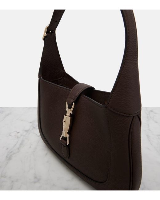 Gucci Brown Jackie 1961 Small Leather Shoulder Bag