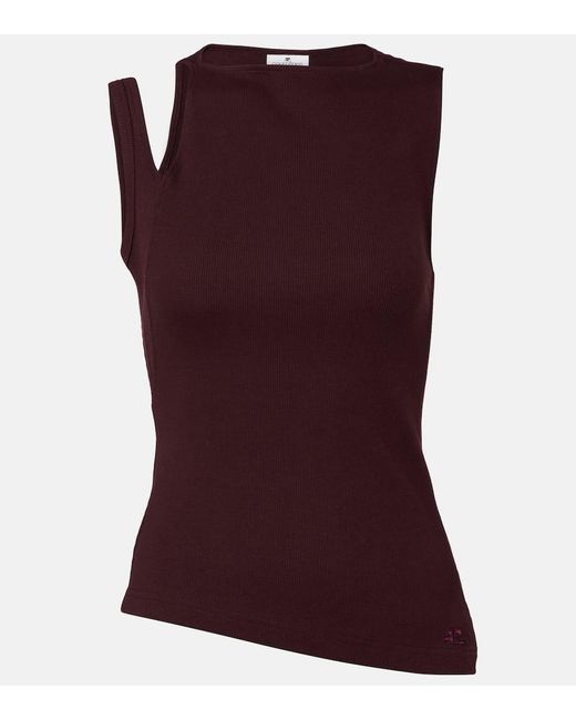 Courreges Purple Top Transverse '90S Aus Baumwolle