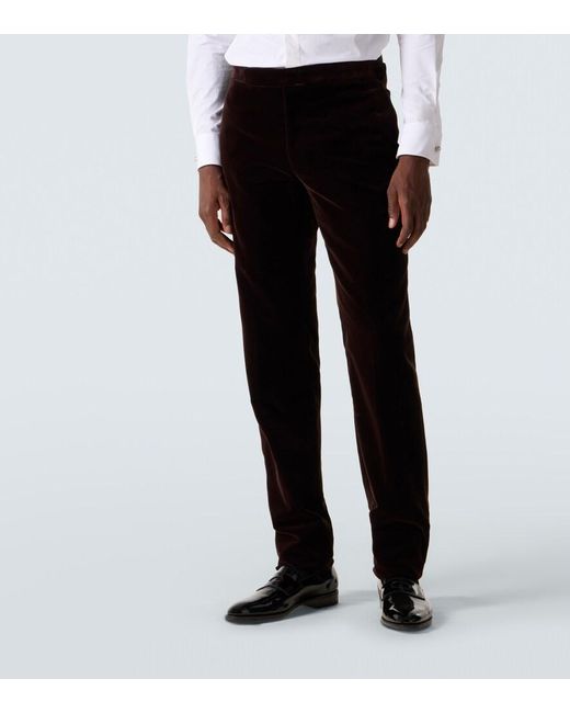 Ralph Lauren Black Gregory Cotton Velvet Suit Pants for men