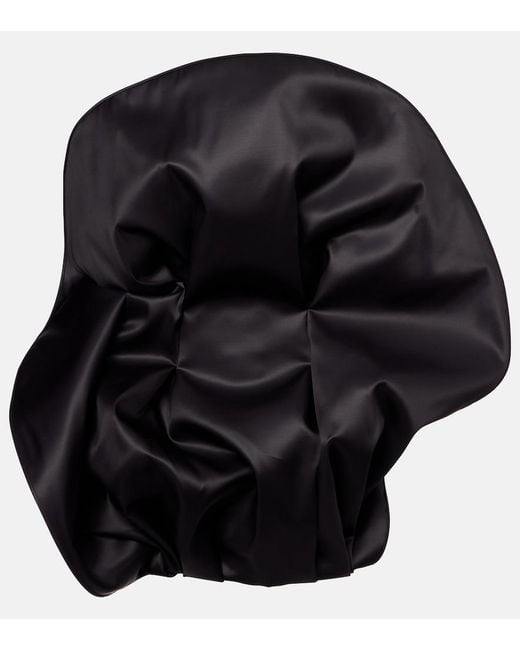 Magda Butrym Black Ruffled Wool And Silk Organza Minidress