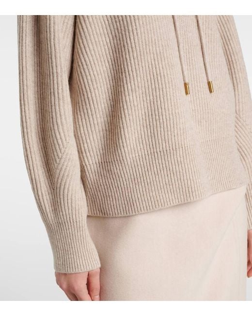 Jersey Con Capucha Eccelso De Cachemir Y Lana Max Mara de color Natural