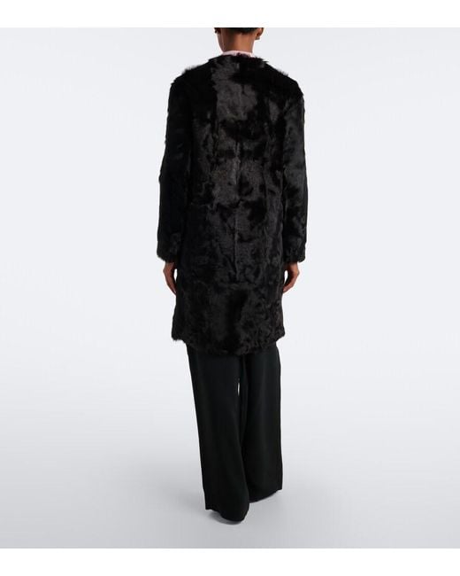 Jil Sander Black Shearling Coat
