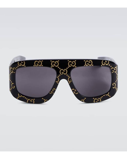 Gafas de sol oversized GG Gucci de hombre de color Black