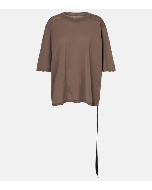 Rick Owens Brown T-Shirt Walrus Aus Baumwoll-Jersey