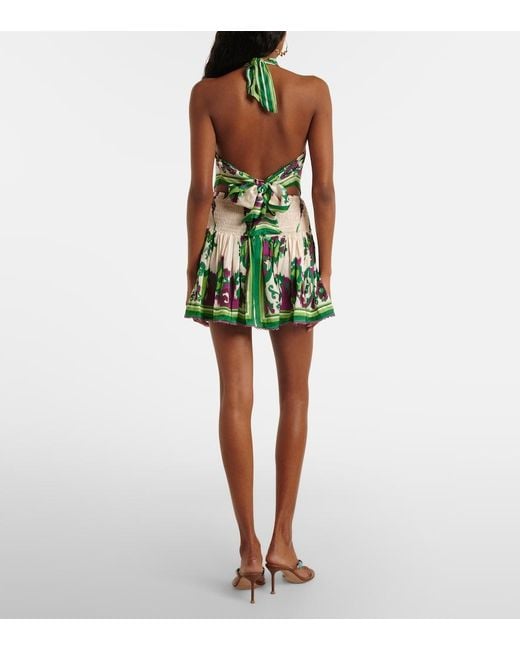 Poupette Green Colleen Floral Miniskirt