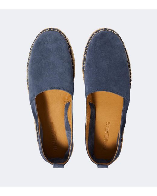 Frescobol Carioca Blue Helio Suede Espadrilles for men