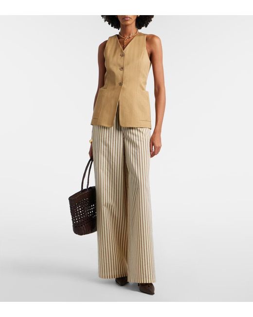 Max Mara Brown Raffia Slingback Pumps